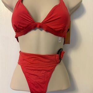 Red Women's Swimwear Set